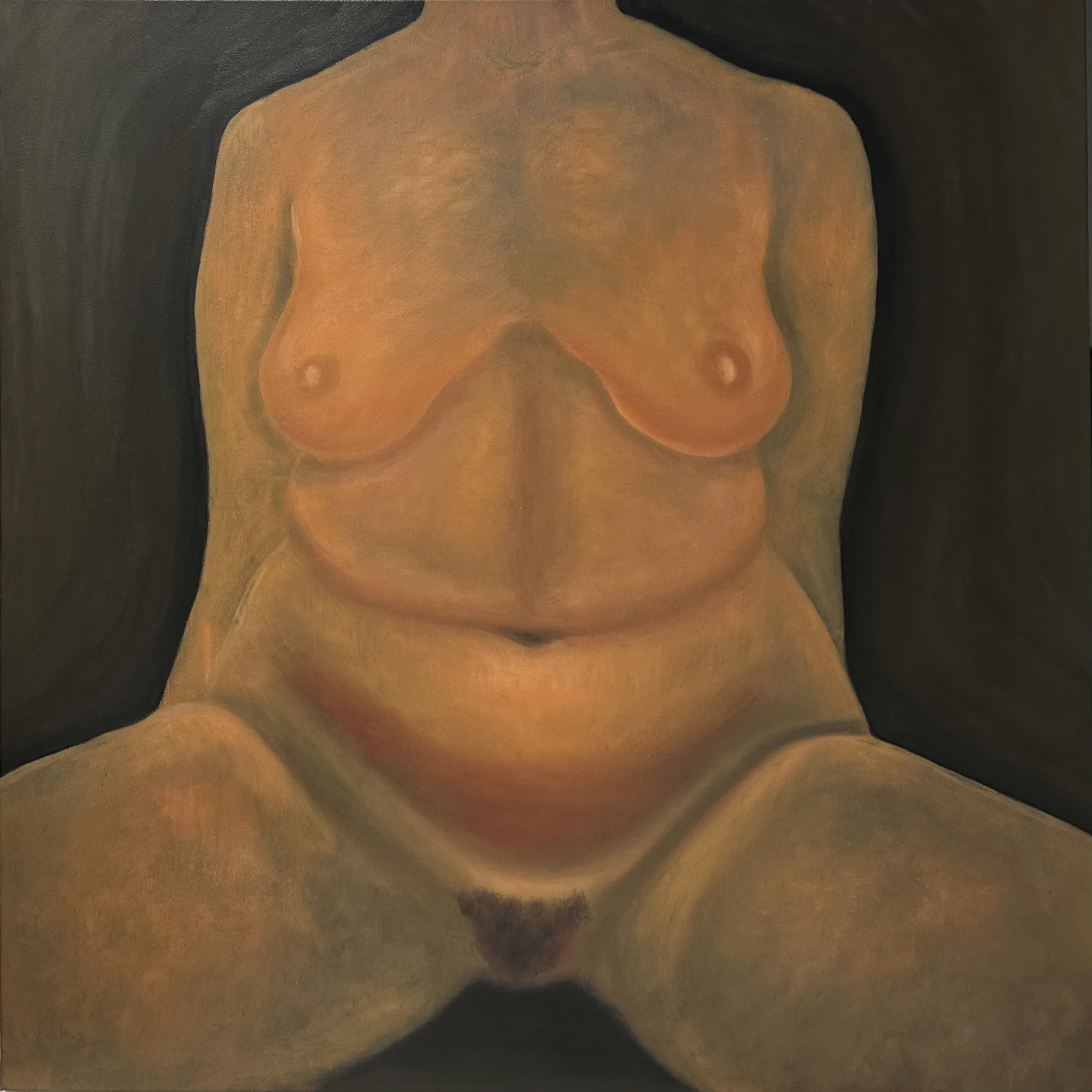 Зображення "БАУБО" від Дарʼя Бутряшкіна , розмір: 100x100 см, матеріали: Олія, полотно, медіум: Живопис, місто: Львів, серія: Страждання: глибина та плинність, ціна: $610