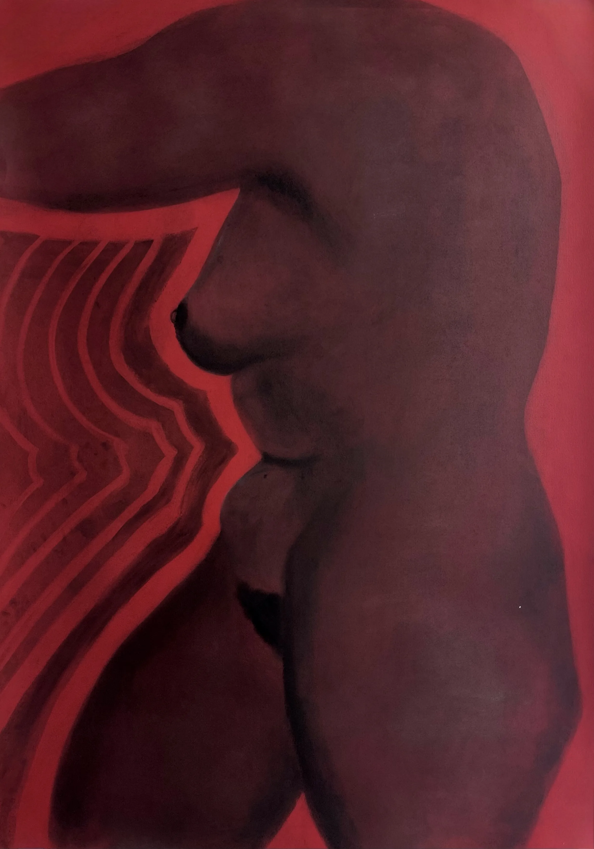 Зображення "Червона. Рух" від Дарʼя Бутряшкіна , розмір: 100x70 см, матеріали: Змішана техніка на папері, медіум: Графіка, місто: Львів, ціна: $190